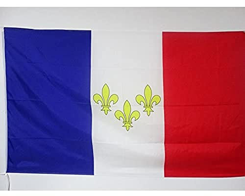 AZ FLAG - Drapeau Monarchie française - 90x60 cm - Drapeau Royaliste - Royaume De France 100% Polyester Avec Fourreau et Cordelette - Pavillon 50 g