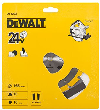 DeWalt DT1203QZ 165 x 10mm x 16-Tooth Trim Saw Blade