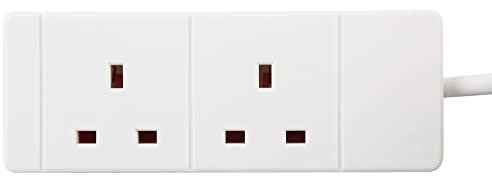 PRO ELEC PELB1510 2 Gang Extension Lead 3m, White