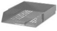 Set Of 4 Grey A4 Foolscap Desk File Letter Trays & 12 Metal Riser Rods