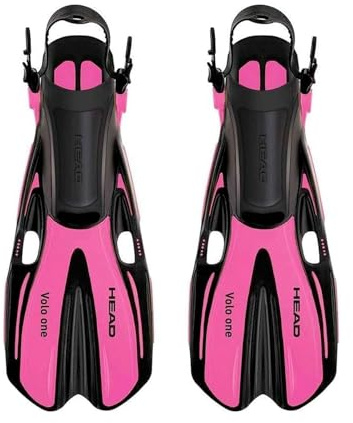 HEAD Mares Volo One Adjustable Snorkeling Fins, Pink, Medium/Large