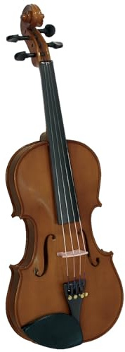 Cremona SV-75 Premier Novice Violin Outfit – 1/8 Size – Hand-Carved Spruce & Maple, Prelude Strings, Fine Tuners, Kaufman-Style Chinrest, Right-Handed