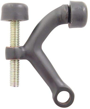Emtek 2241 Solid Brass Hinge Pivot Stop, Rubber Tip (Oil Rubbed Bronze)