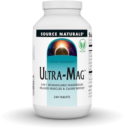 Source Naturals Ultra-Mag, 5 in 1 -Bioavailable Magnesium, Maintains Muscle & Nerve Function* - 240 Tablets