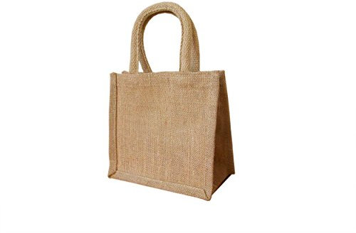 Wholesale Jute Hessian Small Shopping Bags, No. of Bags: 10, Size: Lunch/Gift Bag (LDX) 20x22x12cm
