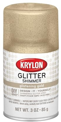 Krylon I00401 Glitter Aerosol Spray, Glistening Gold