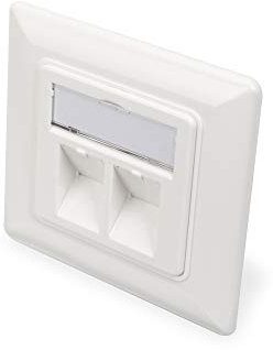 DIGITUS Plaque murale centrale 50x50 pour modules Keystone cadre 80 x 80 mm