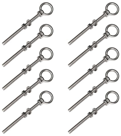 PRIOstål 640 öglor ringmutter rostfritt stål V4A | M8 x 80-(10 stycken)