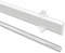Interdeco Paneelwagen Weiß 80 cm aus Aluminium mit Klettband kürzbar für Gardinenschienen, Typ 1620701