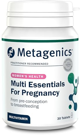 Metagenics Multi Essentials for Pregnancy Multivitamin with Folic Acid - 25 Vitamins & Minerals for Pre-Conception, Pregnancy & Breastfeeding - Vegetarian and Vegan - 30 Tablets