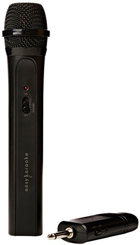 EASY KARAOKE EKS-717B Wireless Microphone for singing – VHF Cordless Handheld Dynamic Mic, 20m Coverage, Wide Frequency (100Hz to 14KHz) - For Karaoke, Speech, (PA) Public address systems – Black
