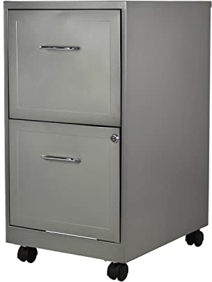 Lorell 2-Drawer Mobile File Cabinet, Gray- (LLR16873)