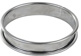 Gobel - Cercle à Tarte en INOX Ø 18 cm - Cercle à Pâtisserie Bords roulés - Hauteur 2,7 cm - Démoulage Rapide et Parfait - Qualité Supérieure - Fabriqué en France