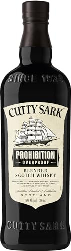 Cutty Sark Prohibition Overproof Blended Whisky - 70cl - 50% ABV - A Marriage of the Finest Single Malts - Small Batch Cutty Sark Whisky - Packaging may vary