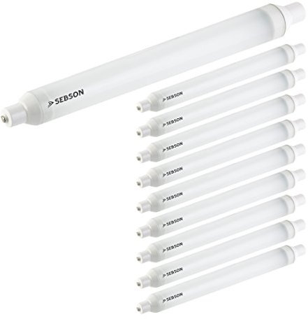 SEBSON LED Röhre S15 28,4cm, 6w, ersetzt 40W Glühlampe, 500lm, warmweiß, LED Lampe 150°, 10er Pack