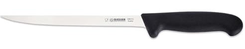 Johannes Giesser – Cuchillo fábrica Uni Hoja Flexible con Cuchillos para filetear Pescado, Negro, 21 cm
