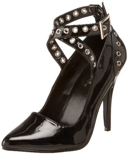 Pleaser Seduce-443 - Hoch Damen, Schwarz - Vernis - Größe: 39 EU