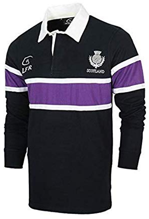 Scotland Rugby Long Sleeve Shirt (Small) Navy