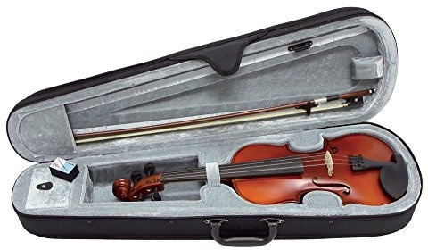 PURE GEWA Violingarnitur EW Ebenholzgarnitur - Violine 1/8, Set spielfertig inkl. Koffer, Bogen, Kolofon, Kinnhalter, Feinstimmsaitenhalter
