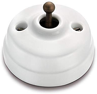 Fontini - Conmutador dimbler 10a 250v porcelana patine pack