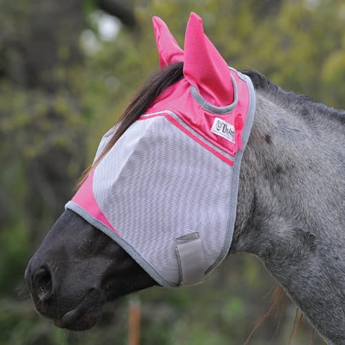 Cashel Crusader Horse Fly Mask, Standard with Ears, Horse, Pink