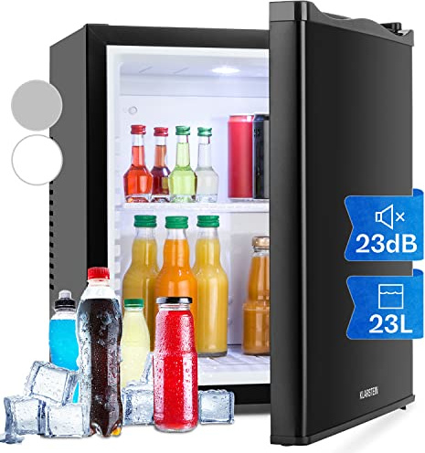 KLARSTEIN Nevera Pequeña para Habitación, Mini Nevera Comida, Bebidas, Cerveza, Cosméticos, Frigirificos Pequeños, Neveras Pequeñas 23L, Estantes Ajustables para Casa y Oficina, Bajo Consumo