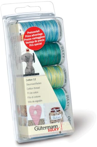 Unbekannt GÌ Termann Hgarn-Set, Embroidery 12, 100 Prozent Baumwolle Aqua One Size