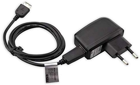 Smartphone Cargador para Samsung E1150 E1150i, Cargador Fuente de alimentación para Cargar el móvil (Cable Flexible y Estable en Negro)