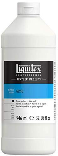 Liquitex Professional Acrylic Medium for Acrylic and Oil Paint, White Gesso Surface Prep, 946 ml