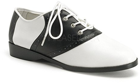 Saddle Shoe Bk&Wt Woman