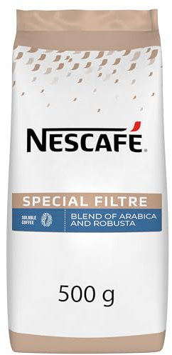 NESCAFÉ Spécial Filtre - Café Soluble - Café Instantané avec Micro-Grain - Mélange d'Arabica et Robusta - Café en Poudre - Approvisionnement 100% plus Responsable - Sachet de 500g