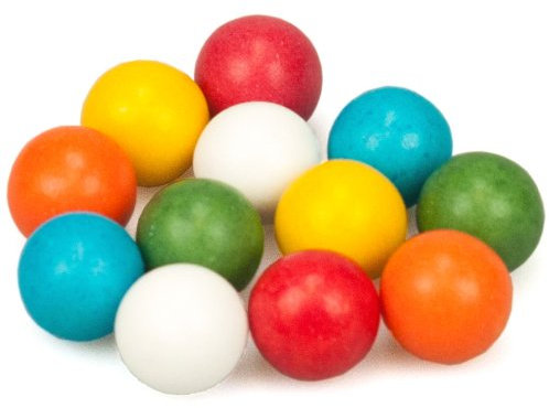 Billes de chewing gum dragéifiées sachet de 2,5 kg T 14.8 mm