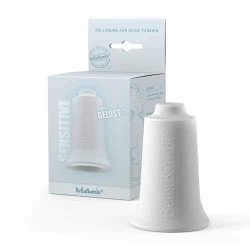 BellaBambi® original Schröpfglas | Sanfte Cup Ausführung für sensible Haut z.B. Gesicht | Für Beauty Wellness & entspannte Massagen | Hautverträglich | Made in Germany | Intensität Sensitive - Weiß