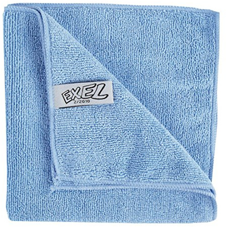 Exel Lot de 20 chiffons de nettoyage en microfibre, réutilisables, non pelucheux pour un nettoyage sans traces, sans produits chimiques, pour cuisine, verre, voiture et maison