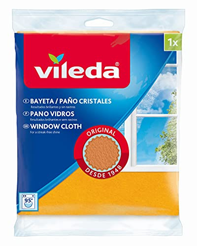 Vileda - Bayeta para cristales con 30% microfibras