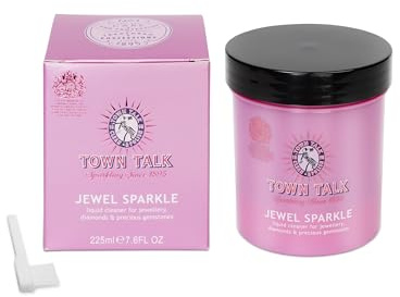 Town Talk Jewel Sparkle Kit 225ml | Jewellery Dip Cleaner | Deep Clean for Engagement Rings, Precious Metals & Diamonds