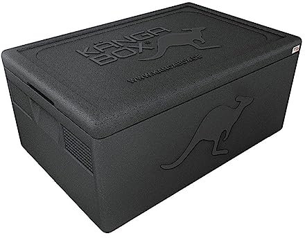 KÄNGABOX® Expert GN 1/1 – Thermobox für Gastronomie & Catering 46 Liter – Perfekt für GN-Behälter 53 x 32,5 cm – Ultraleicht, stapelbar, stoßfest – Spülmaschinenfest & HACCP-konform – schwarz