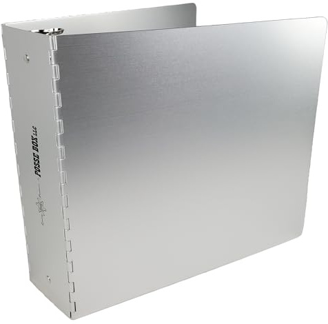 Posse Box - 3-Ring 3 Binder RD-30 · Anodized Aluminum Silver · 11-5/8 x 12-1/8 x 3-3/8 · Storage Organizer