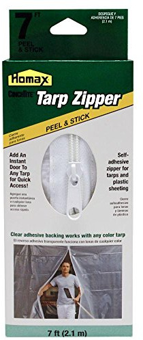 Homax Products 6025 CinchTite Peel 'N Stick Tarp Zipper Door 7'