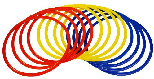 Precision Speed Agility Hoops (Set of 12) Accesorios de Entrenamiento, Adultos Unisex, Multicolor (Multicolor), Talla Única
