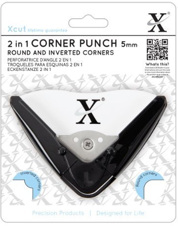 Xcut Corner Punch 2 In 1 5mm Radius, Easy To Use Puncher Create Designs On Craft Makes For Paper, Thin Card, Craft Supplies