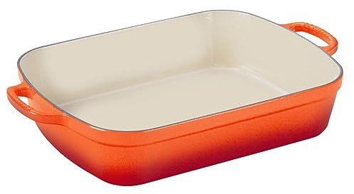 Le Creuset Signature Enamelled Cast Iron Rectangular Roasting Dish, 37 cm, 6.6 litres, Volcanic, 20184370902422