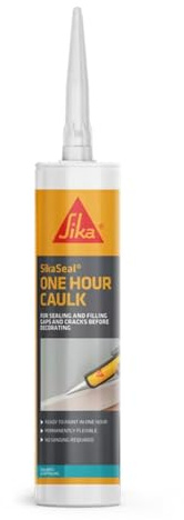 Everbuild Everflex 125 One Hour Caulk, Permanently Flexible for Sealing, Filling Gaps and Cracks Before Decorating - Brown - 300 ml