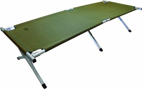 Highlander, Letto da Campo in Alluminio, Verde (Olive)