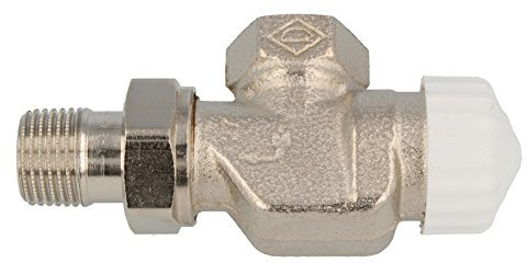 TA Heimeier Thermostat Ventilunterteil V-exakt IIAxial, Rotguss vernickelt 1/2 Zoll, kvs 0,86, 3710-02.000