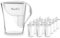 PearlCo - Wasserfilter Fashion (weiß) mit 12 classic Filterkartuschen - passt zu Brita Classic