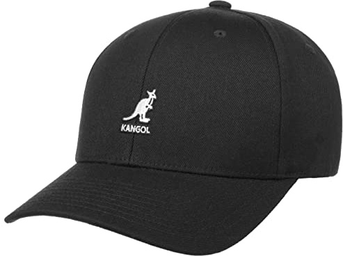 Kangol Casquette Wool Flexfit Baseball Cap Casquette Laine (S/M (54-57 cm) - Noir)