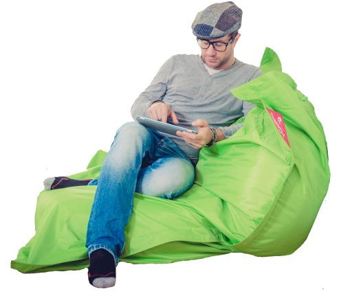 QSack Outdoor Sitzsack XXL, Deutscher Qualitätsfüllung, 140x180 cm (Apfelgrün)