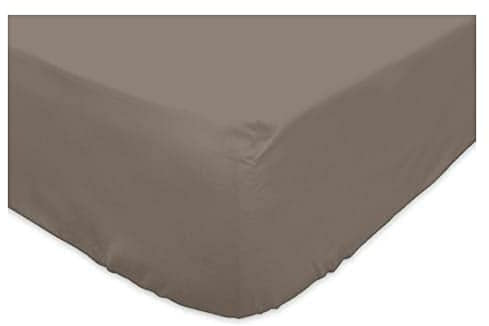 Soleil d'Ocre 92S422 Spannbettlaken Baumwolle 57 Sohn Sie Taupe 140 x 190 cm