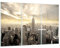 Mehrteilige Bilder auf Glas 165x110cm Glasbild Stadt Wolkenkratzer Manhattan New York Groß XXL Wanddeko Schlafzimmer Küche Set 3 teilige Wandbilder Dekoration Wohnzimmer Modern Art GCE165x110-2630